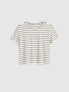 Madewell The Easy Crop Crewneck Tee in Soft Slub XS